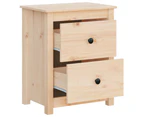 vidaXL Bedside Cabinets 2 pcs 50x35x61.5 cm Solid Wood Pine
