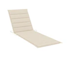 Garden Sun Lounger with Cushion Grey Solid Acacia Wood