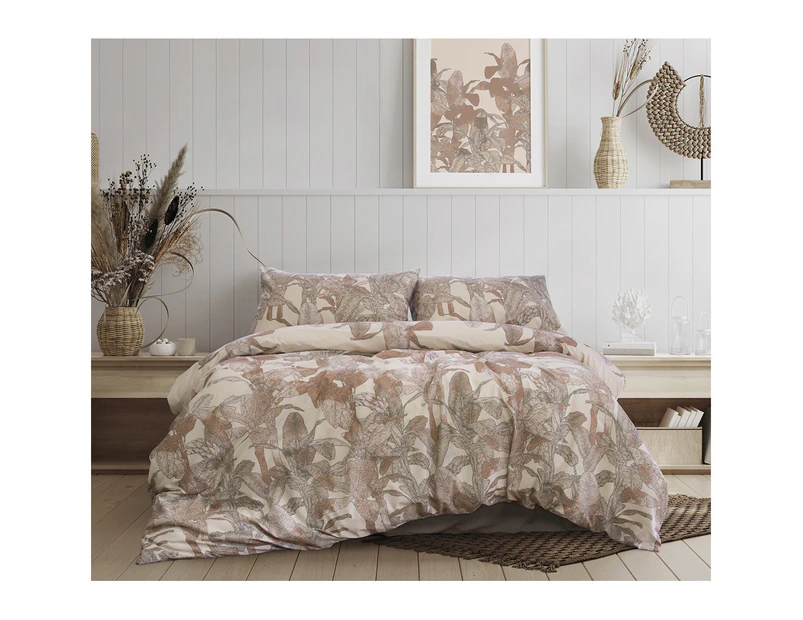 Ardor Boudior Bed Bayley Printed Pillowcase Quilt Cover Bedding Set Dusk - Dusk