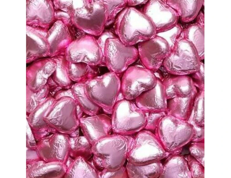 250g Pink Chocolate Hearts (35 pieces)