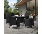 Livsip 5 PCS Outdoor Dining Set Table & Chairs Patio Furniture Lounge Setting