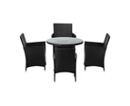 Livsip 5 PCS Outdoor Dining Set Table & Chairs Patio Furniture Lounge Setting