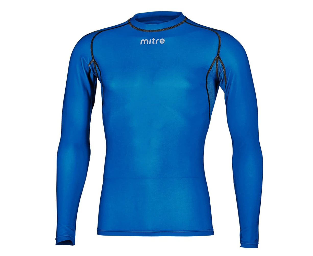 Mitre Neutron Base Layer Royal Compression Long Sleeve Top Kids Sportswear - Royal