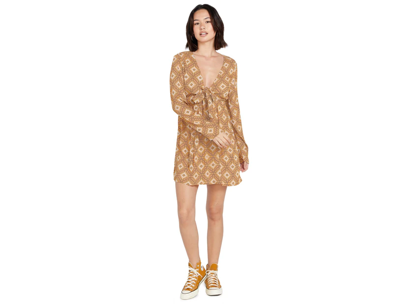 Volcom Women's Star Dreamer Mini Dress - Bronze