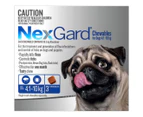 NexGard Flea & Tick Chews For Dogs 4.1-10kg 3pk
