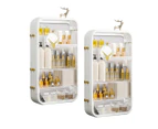 SOGA 2X White Multi Tier Cosmetic Storage Rack Bathroom Tray Display Organiser
