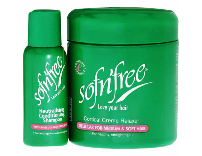 Sofn'Free Cortical Relaxer and Shampoo Regular Banded Pack 450mL