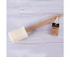 3x Clevinger Eco Loofah Shower Back/Body Scrubber With Wood Handle 6.5x36cm