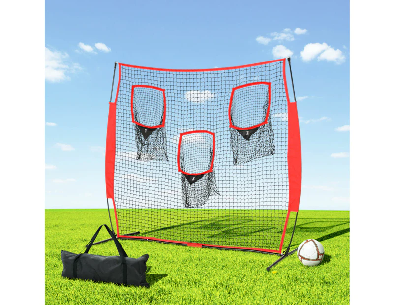 Everfit 1.8m Football Soccer Net Portable Goal Net Training 3 Target Zone