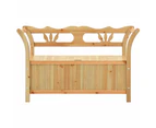 vidaXL Storage Bench 126 cm Light Wood Solid Fir Wood