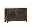vidaXL Sideboard with Carved Design 110x35x70 cm Solid Mango Wood