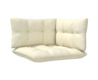 vidaXL 3 Piece Garden Lounge Set with Cream Cushions Solid Pinewood