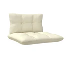 vidaXL 3 Piece Garden Lounge Set with Cream Cushions Solid Pinewood