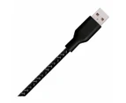 Moyork Cord+ 2m USB-A to Lightning Nylon Cable - Raven Black