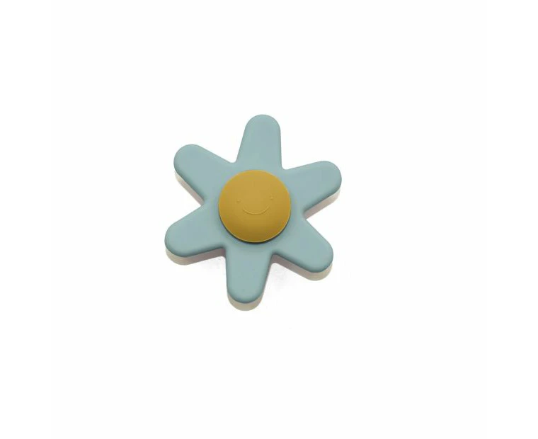 Playette Silicone Fidget Fun Spinner Baby/Infant Activity Toy Flower w/Smile 0m+