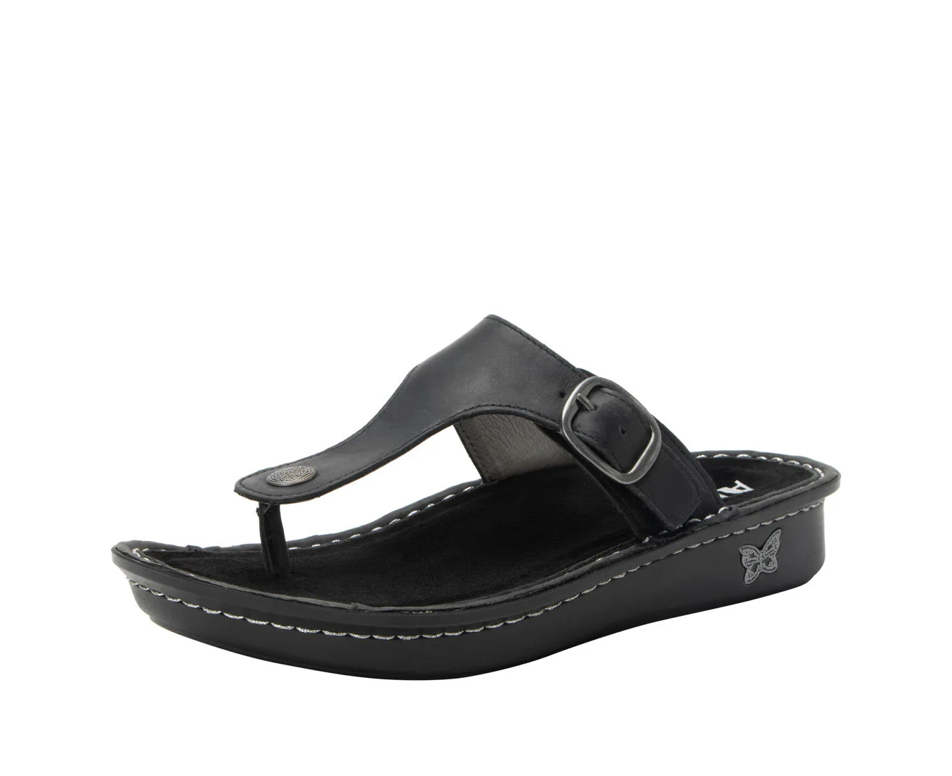 Alegria Vella Comfort Sandals Slip On Ladies Shoes - Oiled Black