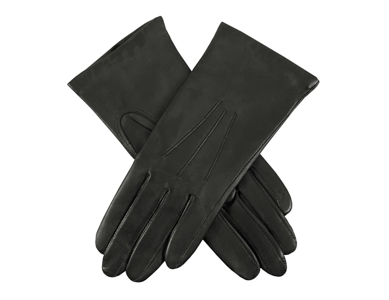 Dents Women s Cashmere-Lined Tech Touchscreen Leather Gloves - Black