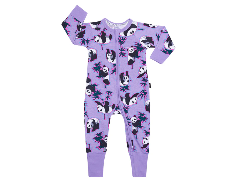 Preview image Bonds Baby Zip Wondersuit - Panda Sticker Cotton Lilac