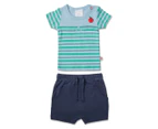 Marquise Baby Tee & Shorts Set - Stripe/Navy/Multi