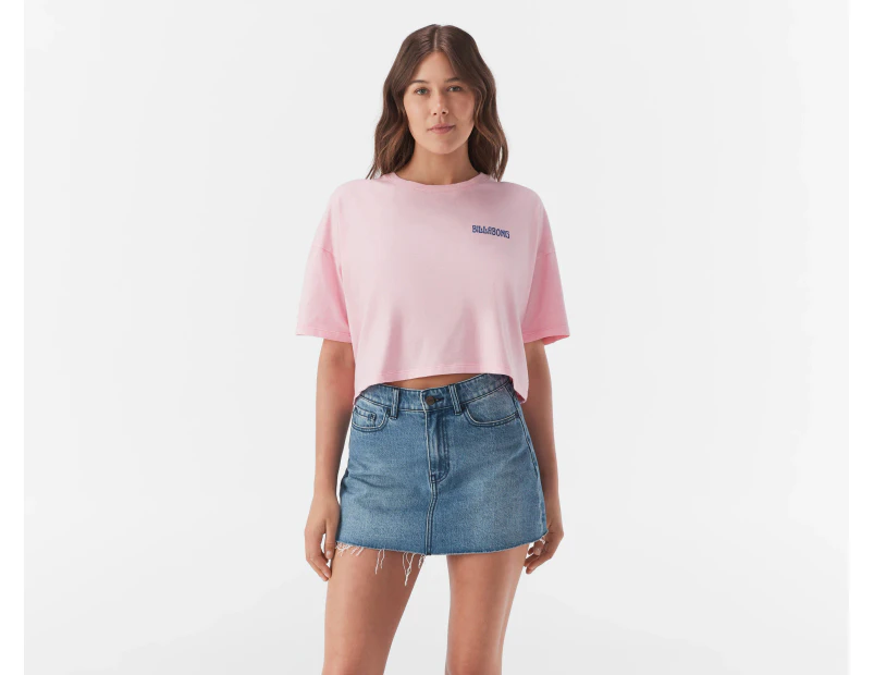 Billabong Women's Lola Crop Tee / T-Shirt / Tshirt - Musk