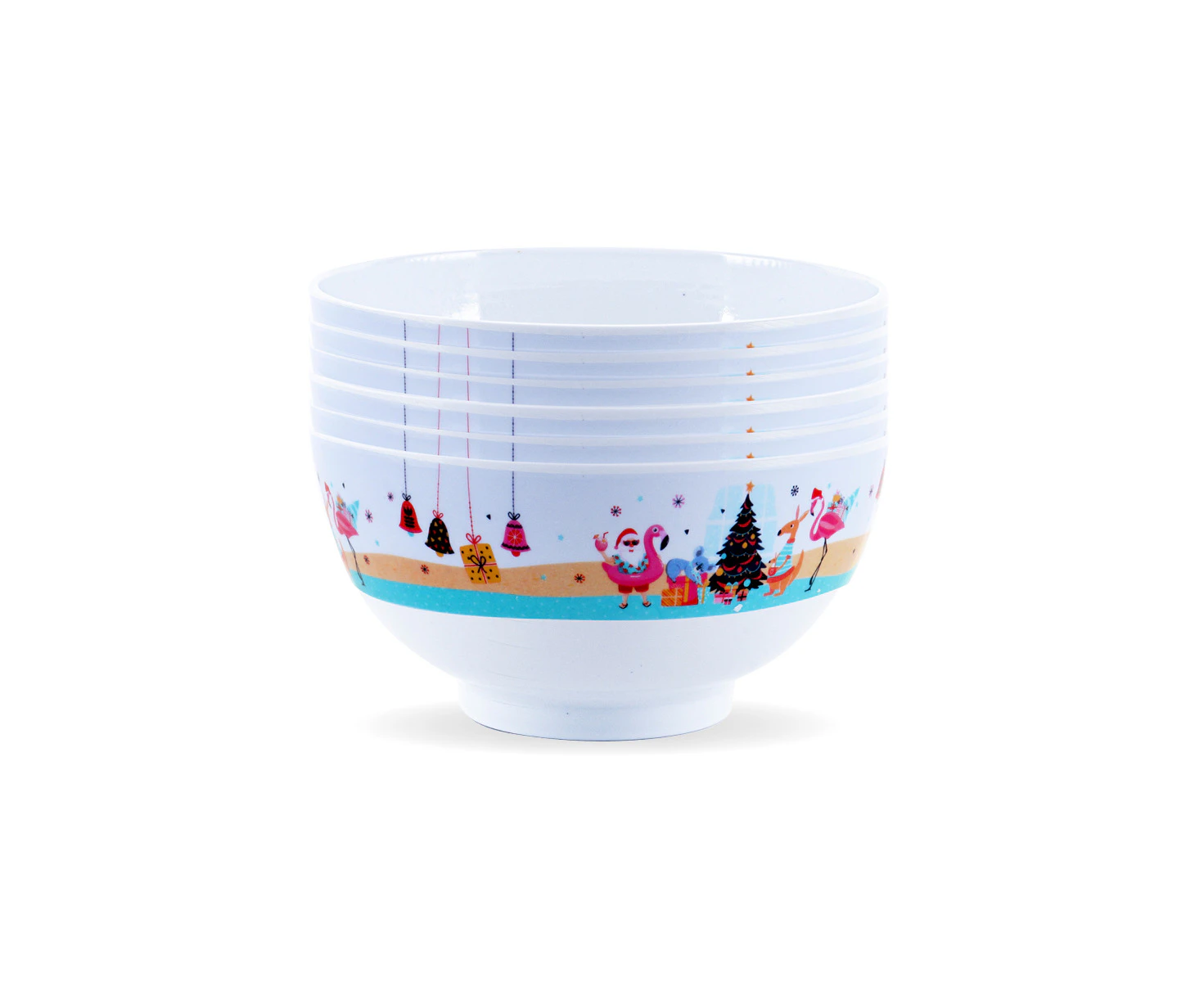 Christmas By SAS 6PCE Melamine Bowls Australian Summer Design 12.5 x 6cm