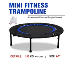 YOPOWER 40" Mini Trampoline Fitness Rebounder for Adults Kids