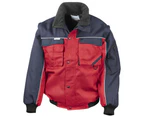 Result Mens Workguard Zip Sleeve Heavy Duty Water Repellent Windproof Jacket (Red/Navy) - BC931