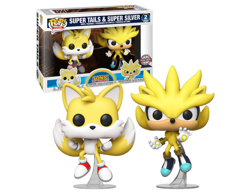 Funko POP! Sonic The Hedgehog Super Tails & Super Silver Limited Edition