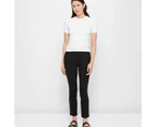 Carrie Skinny Ankle Length Bengaline Pants - Preview - Black