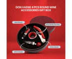 Don vassie Luxury wine accessories gift box-4 pieces round box