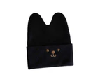 Knit Hat with Earflaps Newborn Warm Hats Protect Your Baby Ears from the Cold - Black