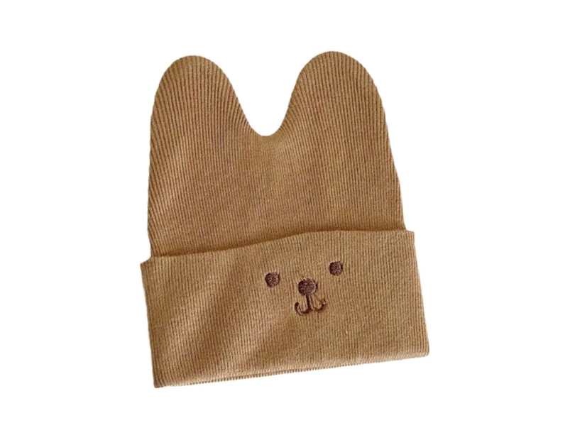 Knit Hat with Earflaps Newborn Warm Hats Protect Your Baby Ears from the Cold - Khaki