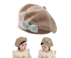 Stylish & Warm Baby Girl Beret Cap Fashionable Hat for Fall & Winter Seasons - Beige