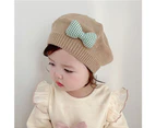 Stylish & Warm Baby Girl Beret Cap Fashionable Hat for Fall & Winter Seasons - Orange