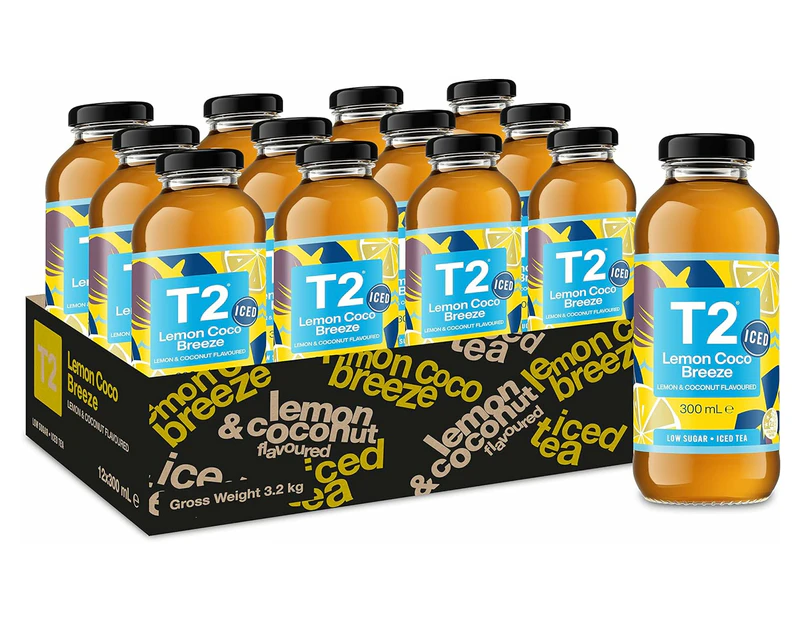 T2 Lemon Coconut Breeze Iced Tea 300 ml Pack of 12