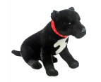 DJ the Black Staffy Staffordshire Bull Terrier Plush Toy - Bocchetta