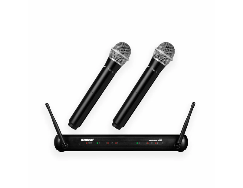 Shure SVX288PG28 2-Channel Wireless Microphone System with 2 x PG28 Handheld Microphones