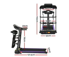 Everfit Treadmill Electric Home Gym Fitness Exercise Machine w/ Massager 400mm