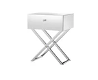 Aritss Mirrored Bedside Table - MOCO Silver