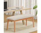 Artiss Dining Bench Upholstery Seat Wooden Chair 106cm