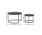 Artiss Nesting Coffee Table Set of 2 Marble Effect Tika