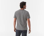 Tommy Hilfiger Men's Striped Linen Tee / T-Shirt / Tshirt - Desert Sky