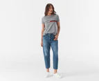 Tommy Hilfiger Women's Tina Madison Tee / T-Shirt / Tshirt - Grey Heather