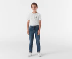 Tommy Hilfiger Boys' Short Pocket Sleeve Smiley Tee / T-Shirt / Tshirt - Fresh White