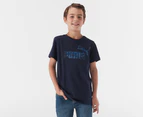Puma Youth Boys' Essentials+ Camo Logo Tee / T-Shirt / Tshirt - Puma Navy