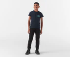 Quiksilver Youth Boys' Echoes In Time Tee / T-Shirt / Tshirt - Navy Blazer