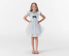 Gem Look Girls' Sequin Butterfly Multi Tutu Dress - Blue