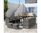 Bali 13PC  Outdoor Dining Set - Grey