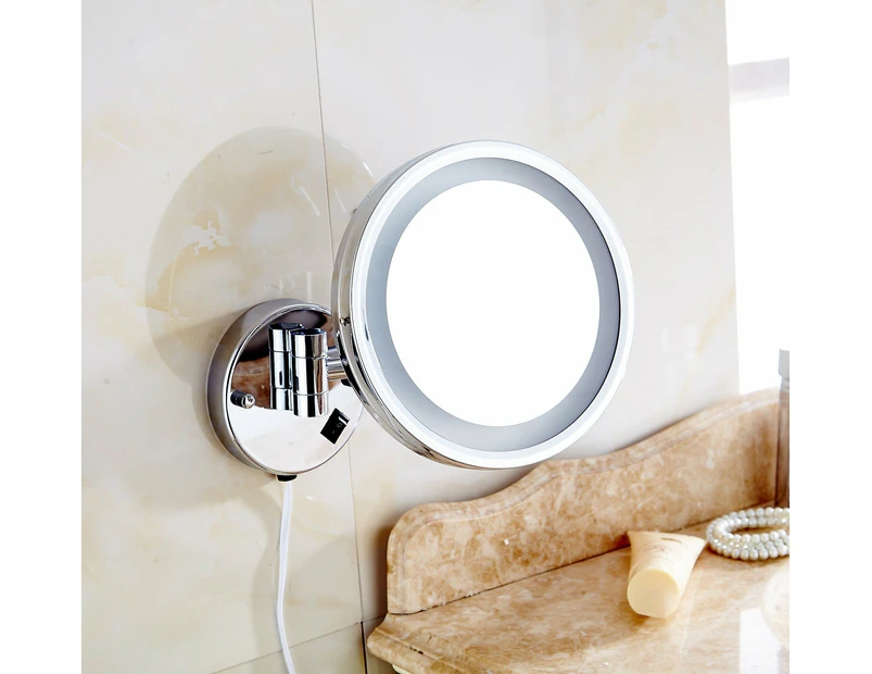 5X LED Magnifying Mirror Wall Mount - One Side