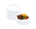 Home Master 48PCE Melamine Plates Lightweight Chip & Scratch Resistant 30cm - White